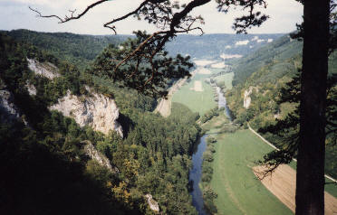 Felsen, Donau und Wälder